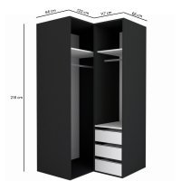 Dulap de Colt LEX Model B 120-117-218 GRI/OGLINDA